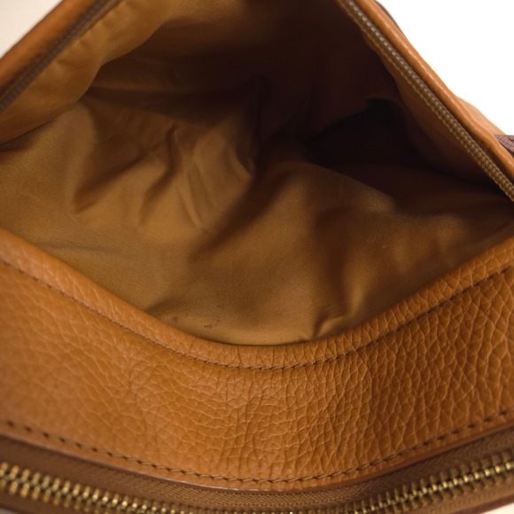 Fossil Womens Crossbody Bag Fiona Tan Brown Pebbled Leather Small Medium - Picture 4 of 11